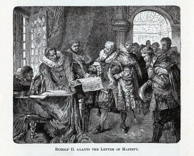 Rudolf II uděluje majestátní list, 1882 od Unbekannt