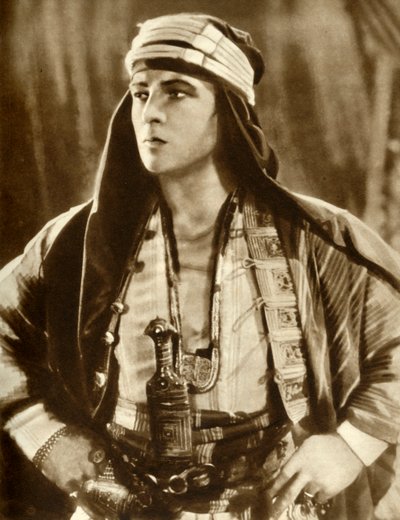 Rudolph Valentino v The Sheik, 1921, 1935. od Unbekannt