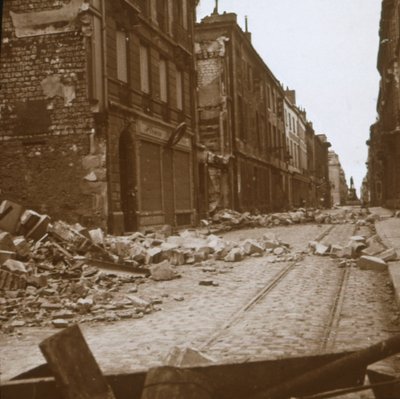 Rue Ceres, Reims, severní Francie, c1914-c1918. od Unbekannt