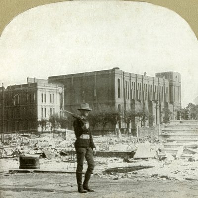 Ruiny katolického kostela sv. Ignáce, 1906. od Unbekannt