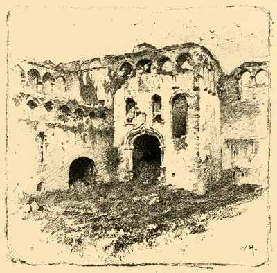 Ruiny biskupského paláce, 1898. od Unbekannt
