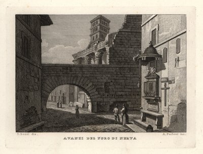 Ruiny fóra Nerva, Foro di Nerva, Řím od Unbekannt