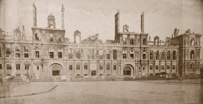 Ruiny Hotel de Ville, Paříž, květen 1871 od Unbekannt