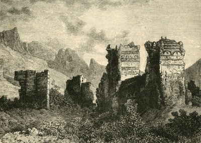 Ruiny hradeb starého města, Antiochie, 1890. od Unbekannt