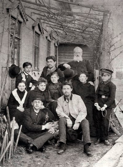 Ruský autor Anton Čechov s rodinou a přáteli, 1890 od Unbekannt