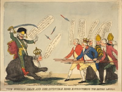 Ruský medvěd a její nepřemožitelný jezdec, 1791 od Unbekannt