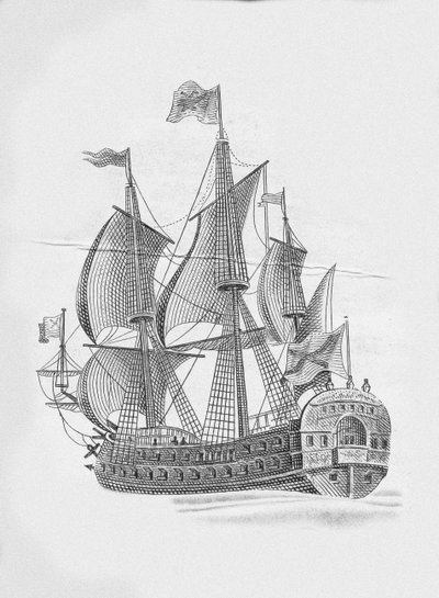 Ruská loď linie Poltava 1712 od Unbekannt