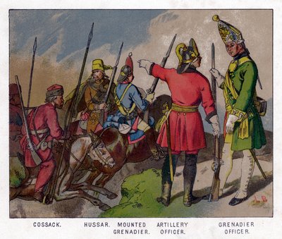 Ruští vojáci z roku 1760 19. století od Unbekannt