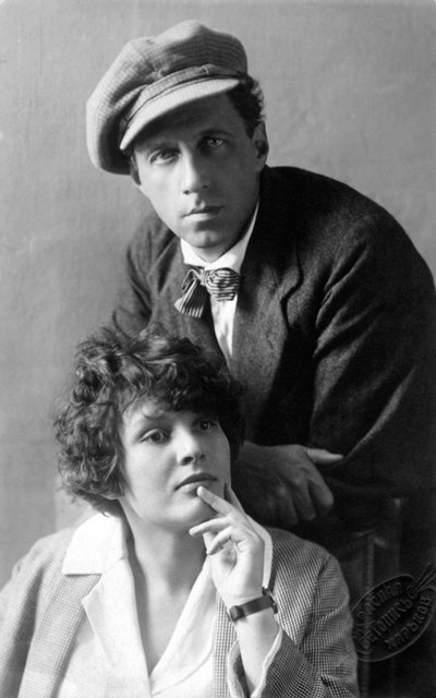 Ruský divadelní režisér Vsevolod Meyerhold a jeho manželka, herečka Zinaida Raikh, počátek 20. od Unbekannt