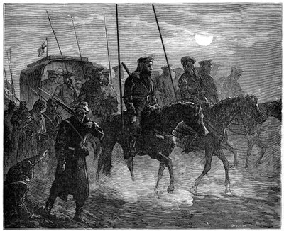 Ruští ranění opouštějící Plevnu, rusko-turecká válka, 1877-1878, 1900 od Unbekannt