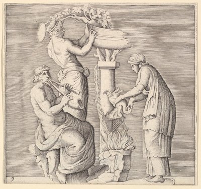Sacrifice of a Swan, publikoval ca. 1599-1622. od Unbekannt