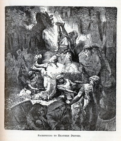 Obětování pohanským božstvům, 1882 od Unbekannt