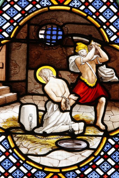 Katedrála Saint-Corentin (Saint Corentin), Quimper Vitráže: smrt Jana Křtitele, Quimper, Francie od Unbekannt