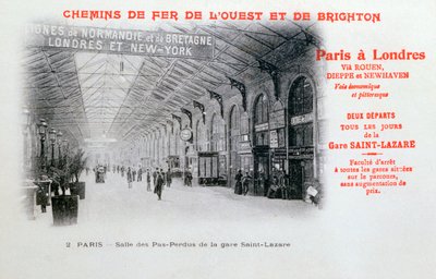 Nádraží St. Lazare, Paříž, c1900 od Unbekannt