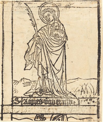 Svatá Anežka [verso], pravděpodobně 14601480. od Unbekannt