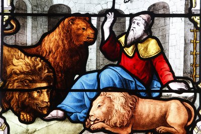 Kostel Saint AignanDaniel v jámě lvové, Chartres, Francie od Unbekannt