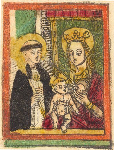 Svatý Bernard s Madonou a dítětem, 14801500. od Unbekannt