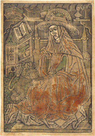 Svatý Jeroným ve své pracovně, 14601470. od Unbekannt