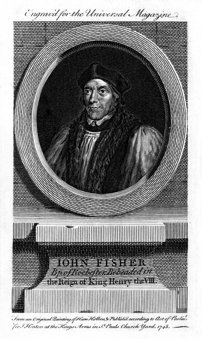 Saint John Fisher, anglický katolický biskup, kardinál a mučedník, 1748 od Unbekannt