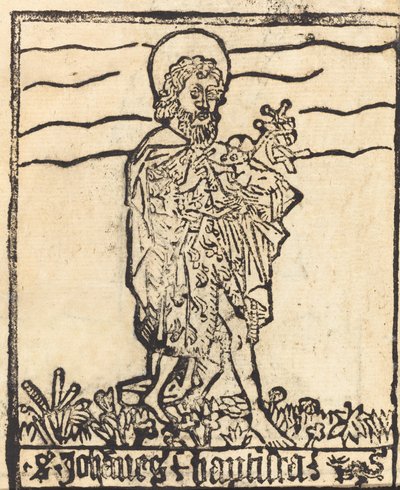Svatý Jan Křtitel [recto], pravděpodobně 14601480. od Unbekannt