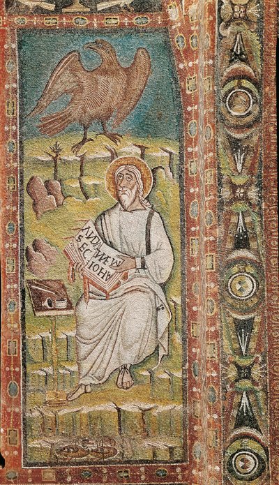 Svatý Jan Evangelista. Byzantská mozaika. 6. století od Unbekannt
