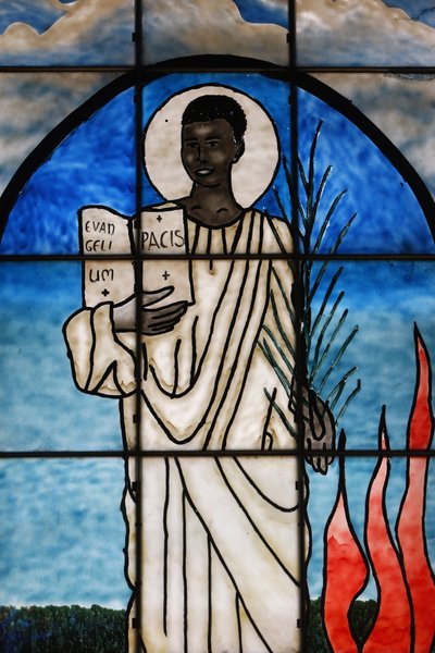 Saint Kiriwawanvu zobrazený na barevném skle, Lome, Togo od Unbekannt