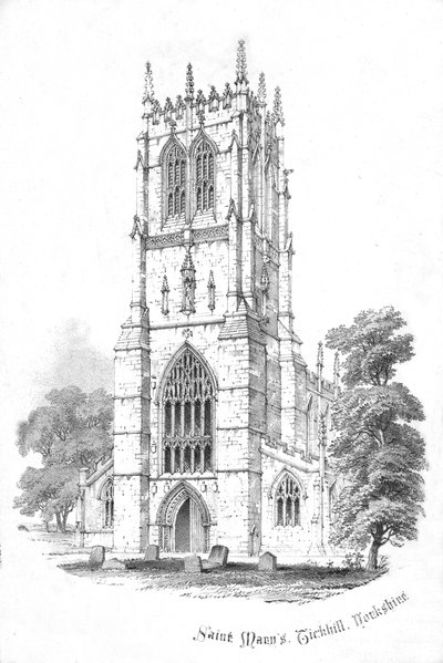Saint Marys, Tickhill. Yorkshire, 50. léta 19. století od Unbekannt