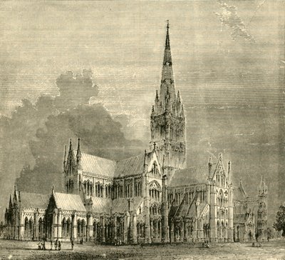 Katedrála v Salisbury, 1890. od Unbekannt