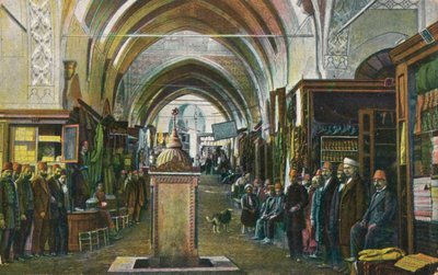 Pozdrav z Konstantinopole – Velký bazar, c1900. od Unbekannt