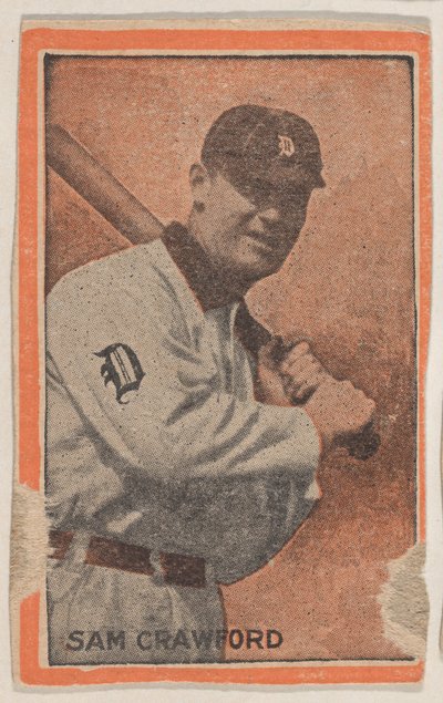 Sam Crawford, ze sady hráčů baseballu W500 Orange Borders, 1910. od Unbekannt