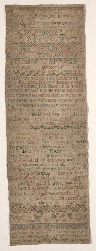 Vzorník, 1717. od Unbekannt