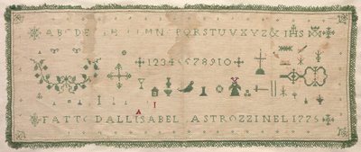 Vzorník, 1775. od Unbekannt