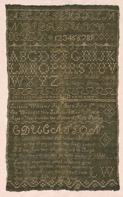 Vzorník, 1808. od Unbekannt
