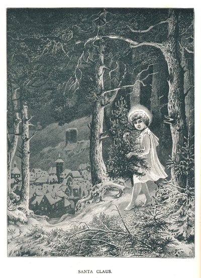 Santa Claus. Ilustrace z časopisu Strand leden-červen 1891 od Unbekannt