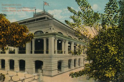 Santiago de Cuba. Vista Alegre - Café Restaurant. Kavárna a restaurace, c1910 od Unbekannt