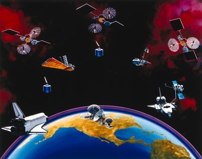 Satelity, komunikace, USA Souhvězdí TDRSS a pozemní stanice od Unbekannt