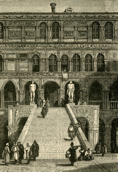 Scala dei Giganti v Dóžecím paláci, Benátky, 1890. od Unbekannt