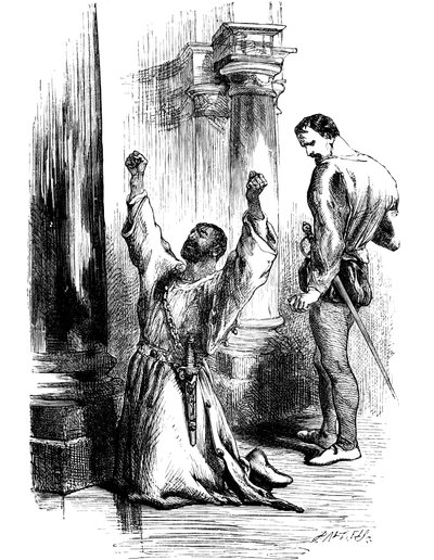 Scéna ze Shakespearova Othella, 19. století od Unbekannt