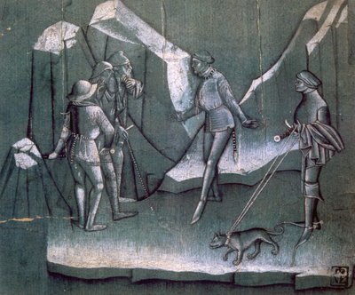 Scéna z rytířského příběhu, c1400 od Unbekannt
