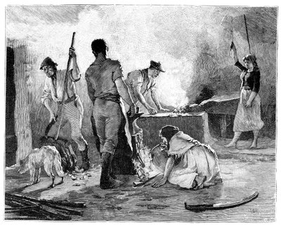 Scéna z povstání mladých Irů z roku 1848 1900 od Unbekannt