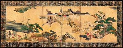 Scény z příběhu Genji Genji monogatari, 17. století od Unbekannt