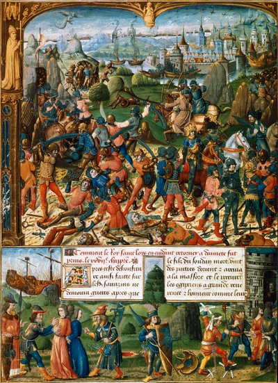 Scény ze sedmé křížové výpravy, 1248-1254 15. století od Unbekannt