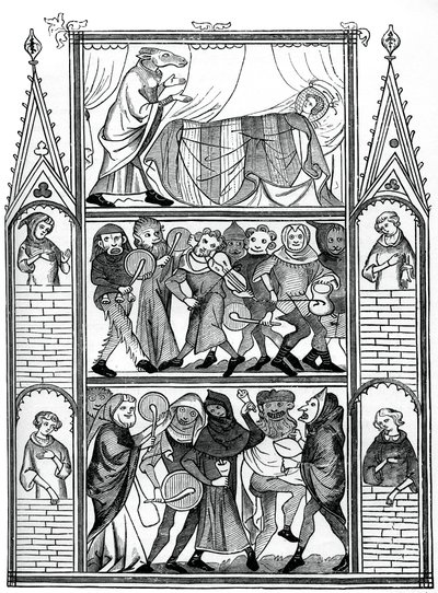 Scény z příběhu Fauvela, 15. století, 1870 od Unbekannt