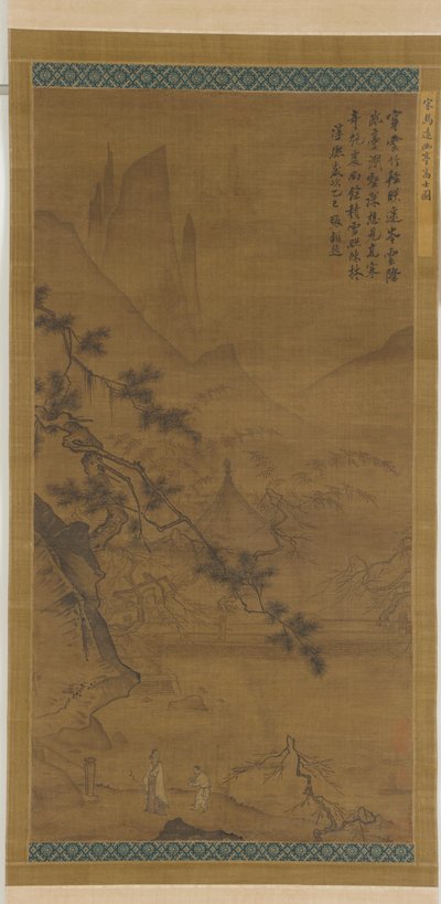 Odlehlý pavilon Scholar Approaching, dynastie Ming, 15.–16. století. od Unbekannt