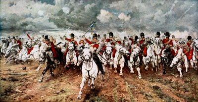 Scotland for Ever, svěřenec Scots Grays u Waterloo, 18. června 1815 od Unbekannt