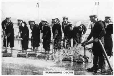 Drhnutí paluby na palubě HMS Nelson, 1937 od Unbekannt