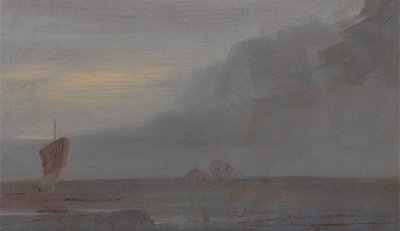 Moře s čluny: Večer, Přímořská krajina s čluny, Večer, ca. 1815. od Unbekannt