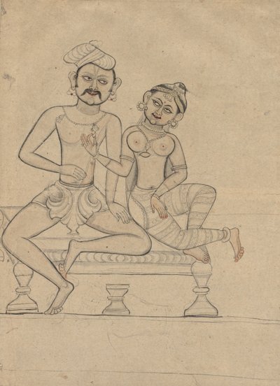 Sedící pár, c. 1800. od Unbekannt
