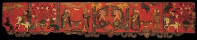 Řez dřevěného obložení s dekorativní malbou, 1770-1780 od Unbekannt