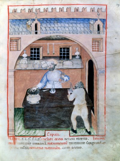 Prodavač kaparů, 1390-1400 od Unbekannt